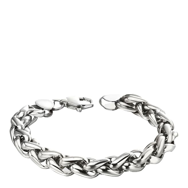 Fred Bennett Silver Plaited Chain Link Bracelet