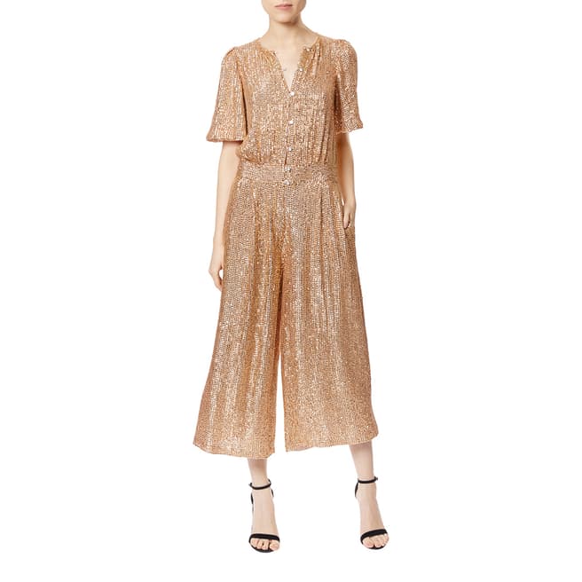 Temperley London Rust Cropped Olina Jumpsuit
