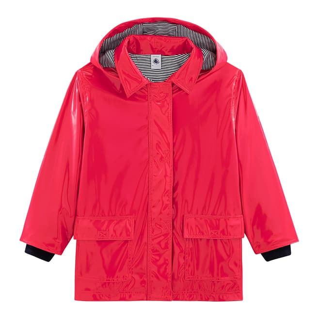 Petit Bateau Red Gloss Raincoat