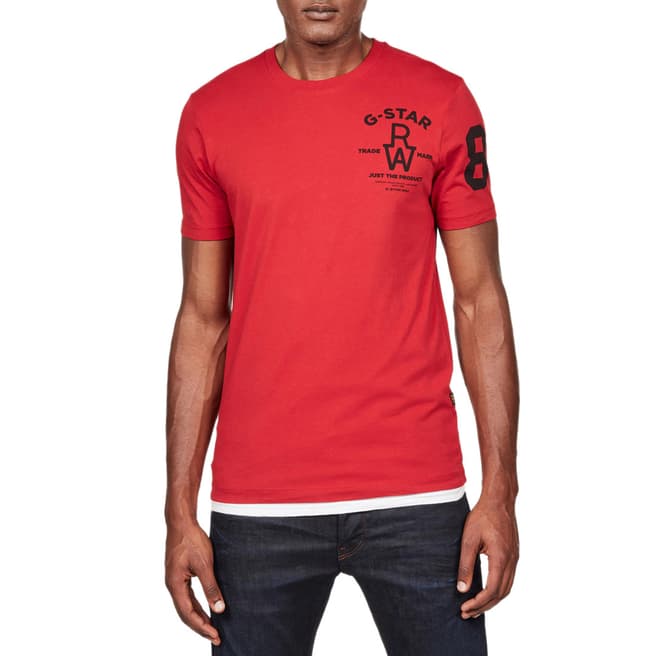 G-Star Red Logo Slim T-Shirt
