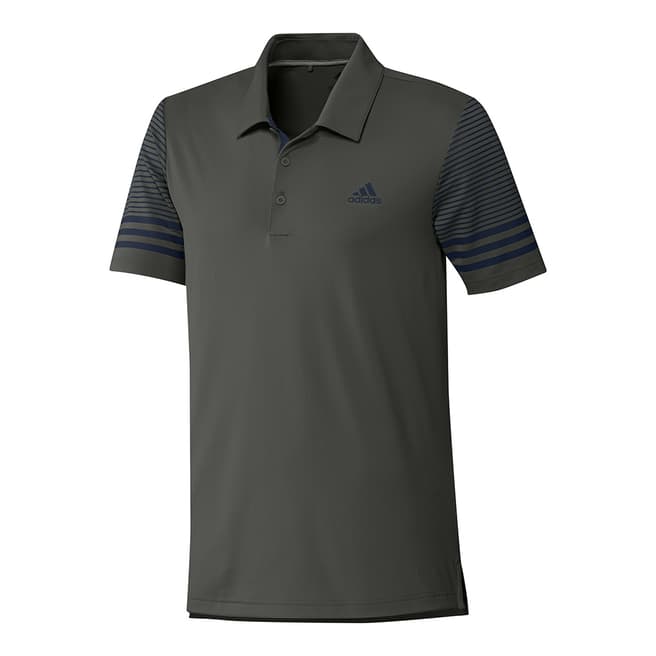 Adidas Golf Khaki Ultimate Gradient Sleeve Polo 