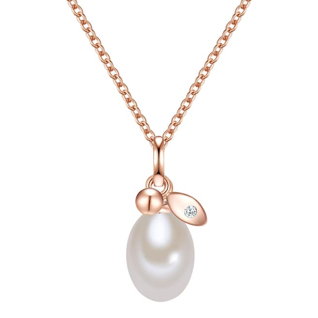 Yamato Pearls White/Rose Gold Pearl Necklace