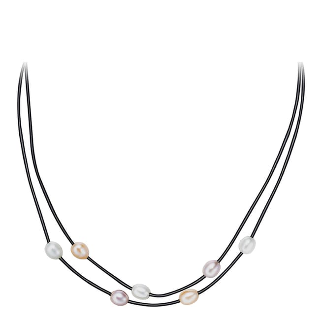 Nova Pearls Copenhagen Black/Multi Pearl Necklace