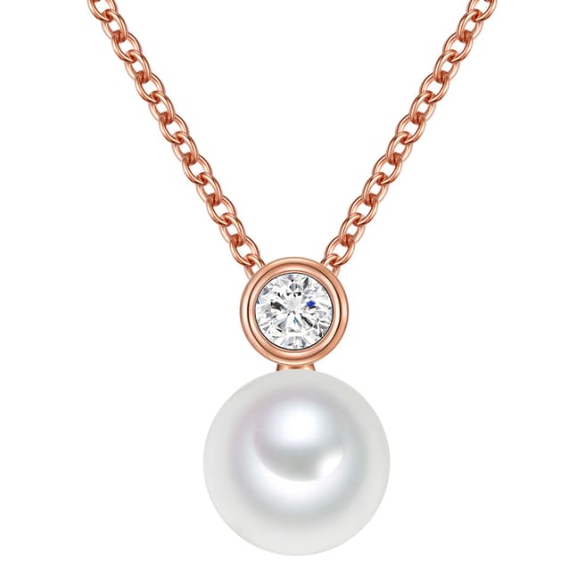 Yamato Pearls White/Rose Gold Pearl Necklace