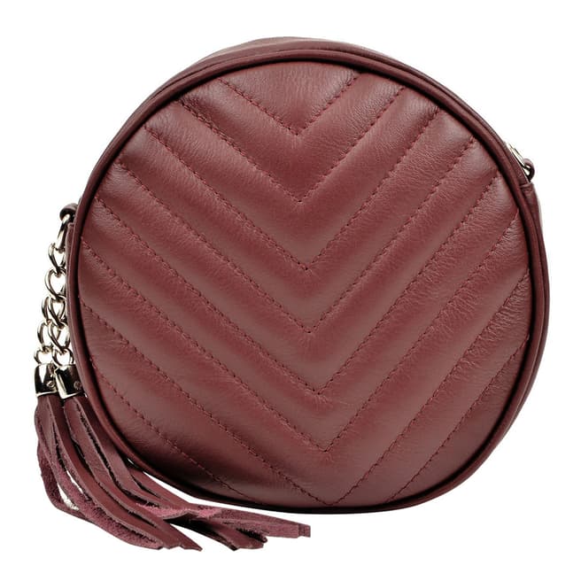 Luisa Vannini Red Leather Crossbody Bag