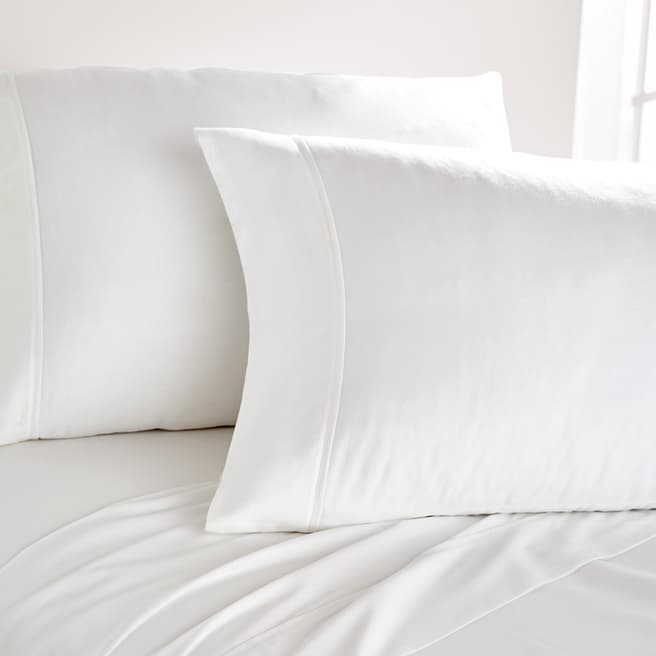 DKNY 300TC Double Fitted Sheet, White