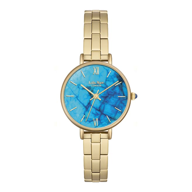 Lola Rose Blue Magnesite Stone Dial Bracelet Watch