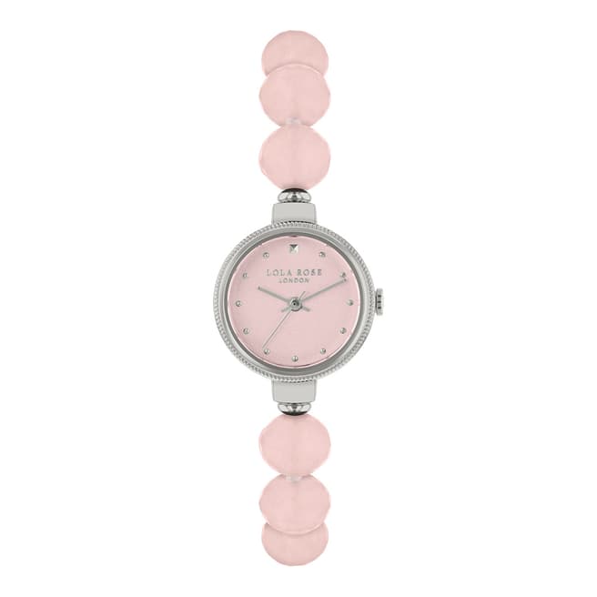 Lola Rose Rose Quartz 195mm Beaded Friendship Bracelet Watch