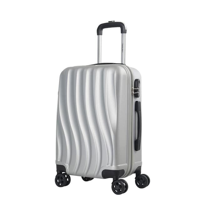 Travel One Silver 8 Wheel Dallington Suitcase 66cm