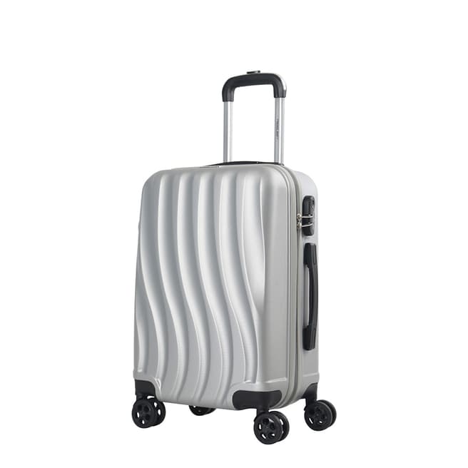 Travel One Silver 8 Wheel Dallington Suitcase 56cm
