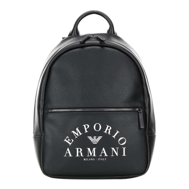 Emporio Armani Men's Black Emporio Armani Backpack  