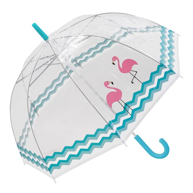 Susino Transparent / Blue / Pink Flamingo Birdcage Umbrella