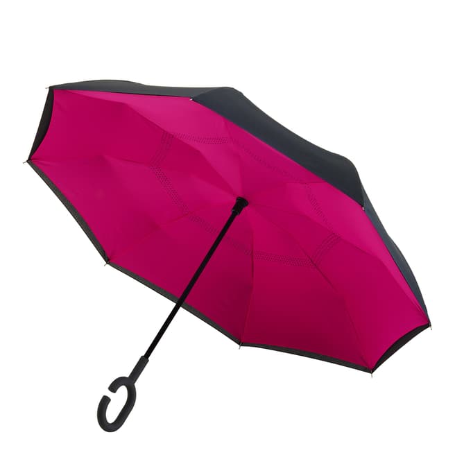 Impliva Black / Pink Reversible Umbrella