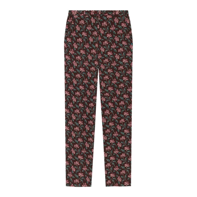 American Vintage Wine/Multi Tapered Cotton/Wool Trousers