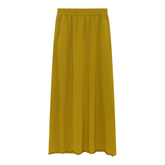 American Vintage Yellow Cotton Blend Long Skirt