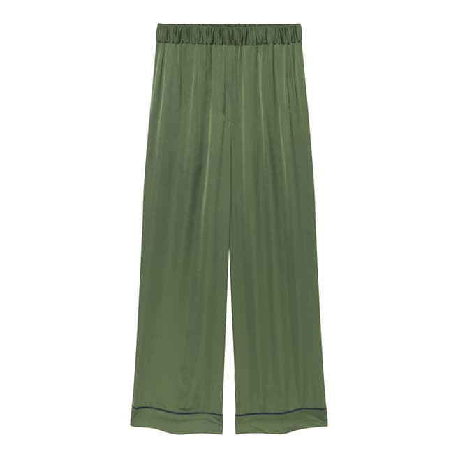 American Vintage Moss Cropped Wide Trousers