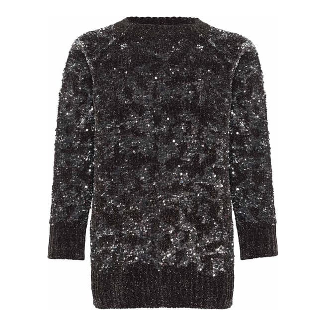 French Connection Charcoal Rosemary Sequin Knits Jumper