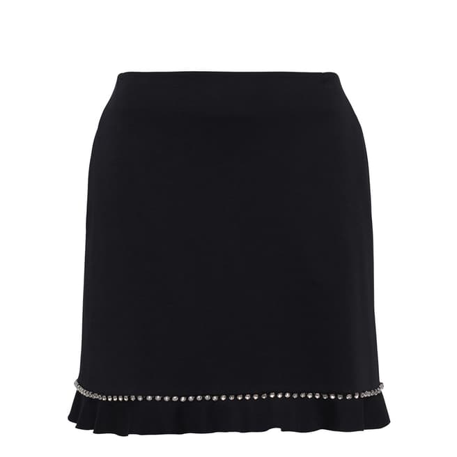 French Connection Black Pauline Rhinstne Skirt