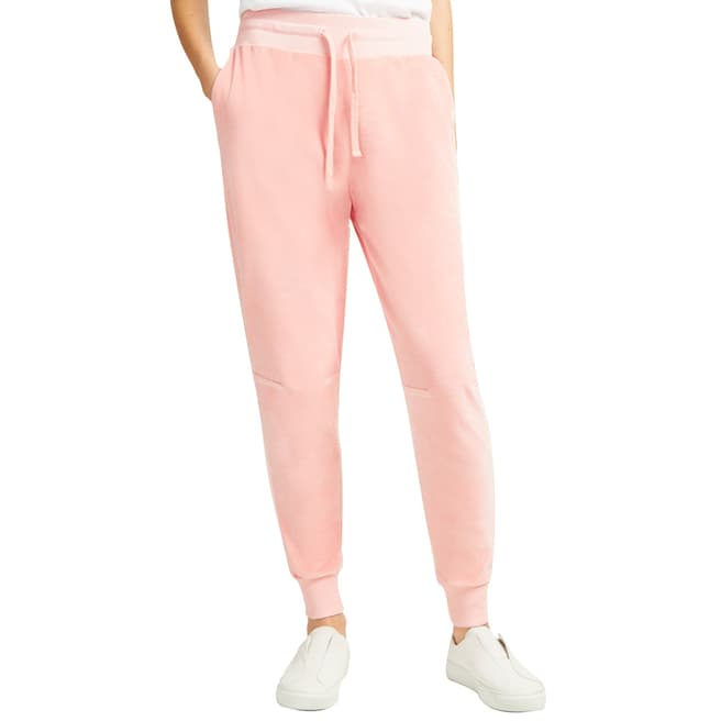 French Connection Pink Ruthie Velour Jersey Joggers