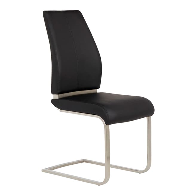 Serene Furnishings Pair Of Alicante Contemporary Dining Chairs Black