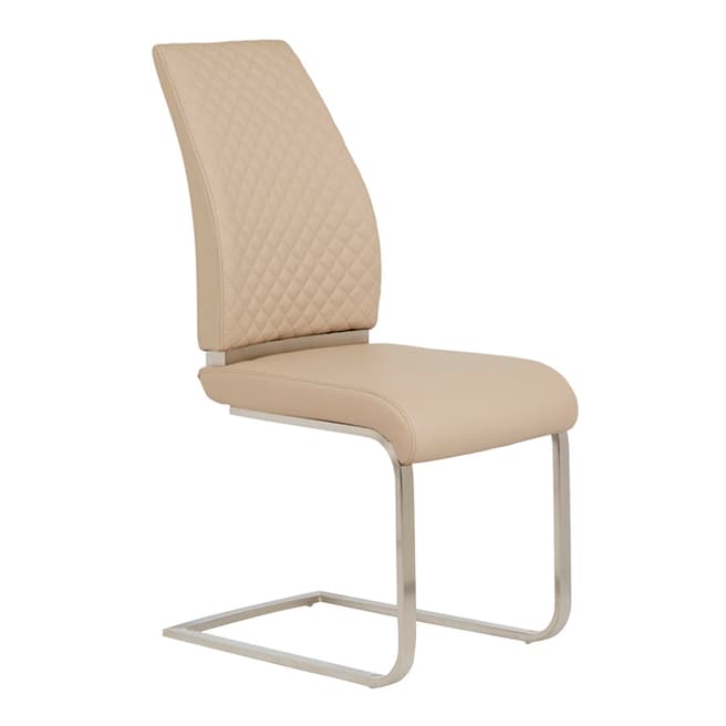 Serene Furnishings Pair Of Granada Contemporary Dining Chairs Taupe