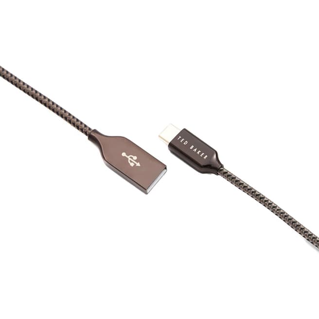 Ted Baker Grey SPARKED ConnecTED USB-C 1.0M Cable