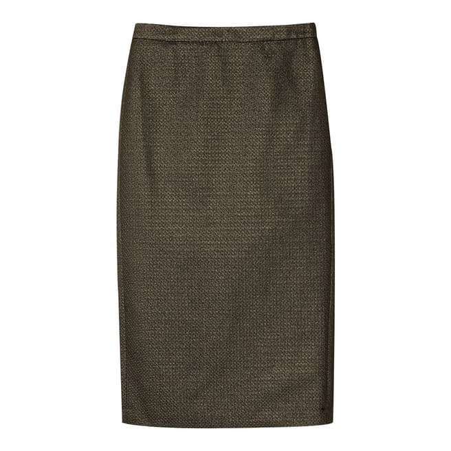 Pure Collection Gold Sparkle Midi Pencil Skirt