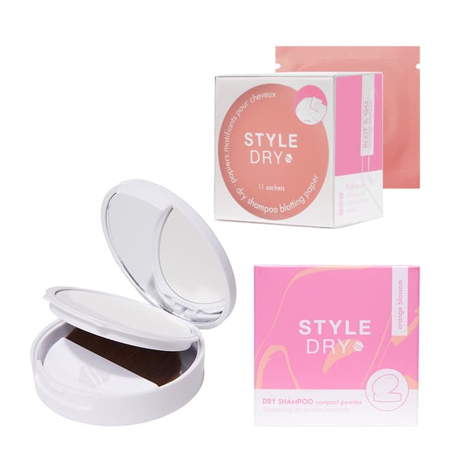 Styledry Blot & Go/Compact Powder Dry Shampoo Set, Orange Blossom