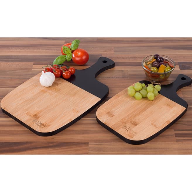 Russell Hobbs Set of 2 Bamboo Chopping Boards, 33/38cm