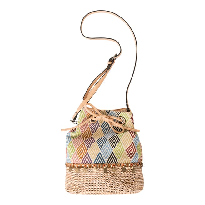 Pia Rossini Natural/Multi Sol Bucket Bag