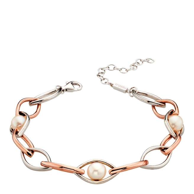 Fiorelli Rose Gold White Pearl Bracelet