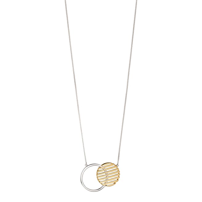 Fiorelli Silver Gold Disc Circle Necklace