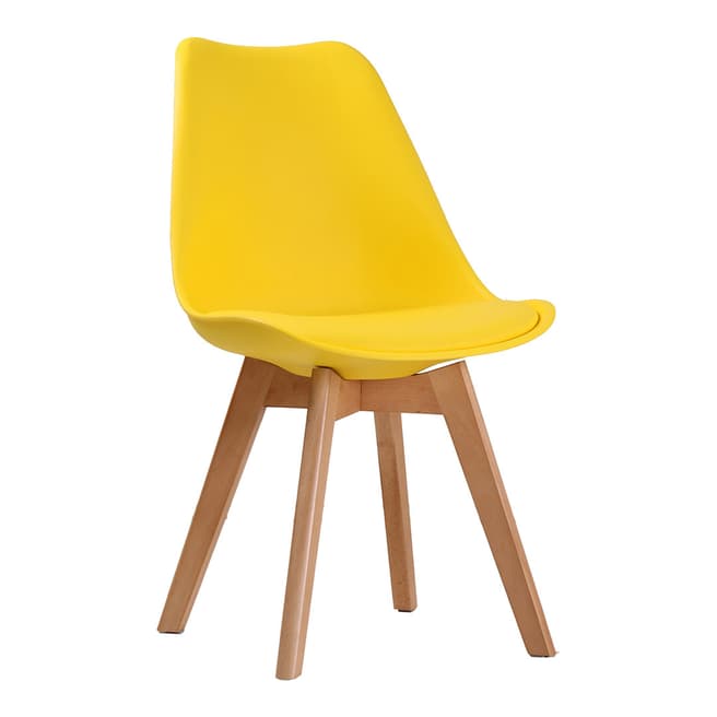 Furniture Interiors Louvre Chair Yellow (Pack of 2)