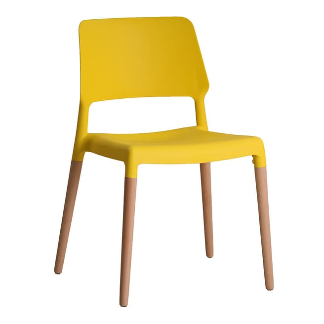 Furniture Interiors Riva Chair Yellow (Pack of 2)