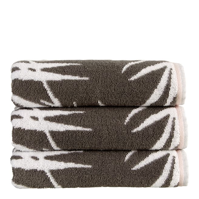 Christy Bamboo Pair of Hand Towels, Granite