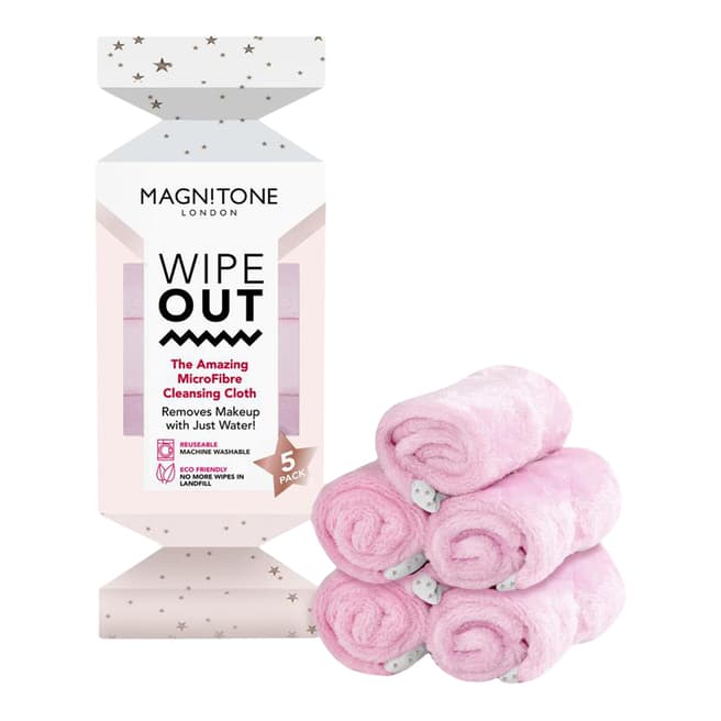 Magnitone Magnitone WipeOut The Amazing Microfibre Cleansing Cloth - Pink - Xmas Cracker 5 pack