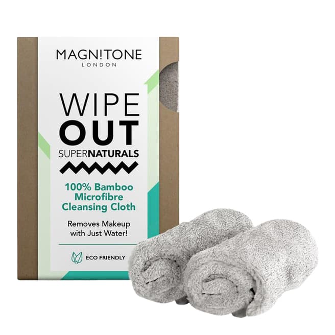 Magnitone WipeOut SuperNatural - Bamboo Microfibre Cleansing Cloth - Grey - 2 pack