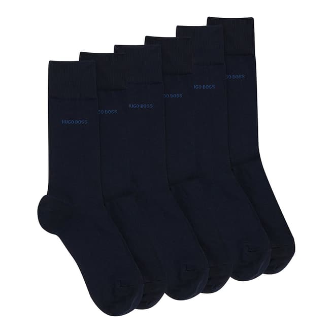BOSS Navy Threepack Socks