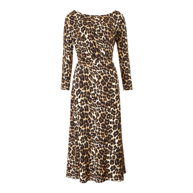 Baukjen Leopard Print Abigail Pleat Dress