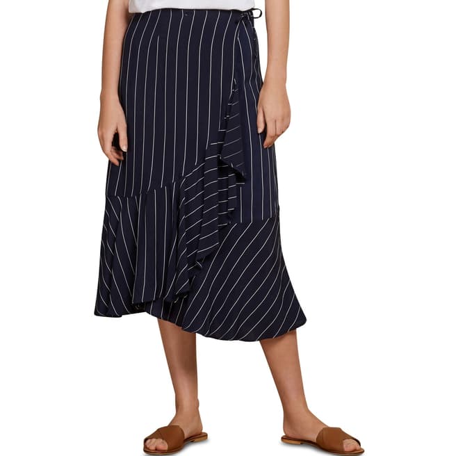 Baukjen Blue & Slim White Stripe Harriet Skirt