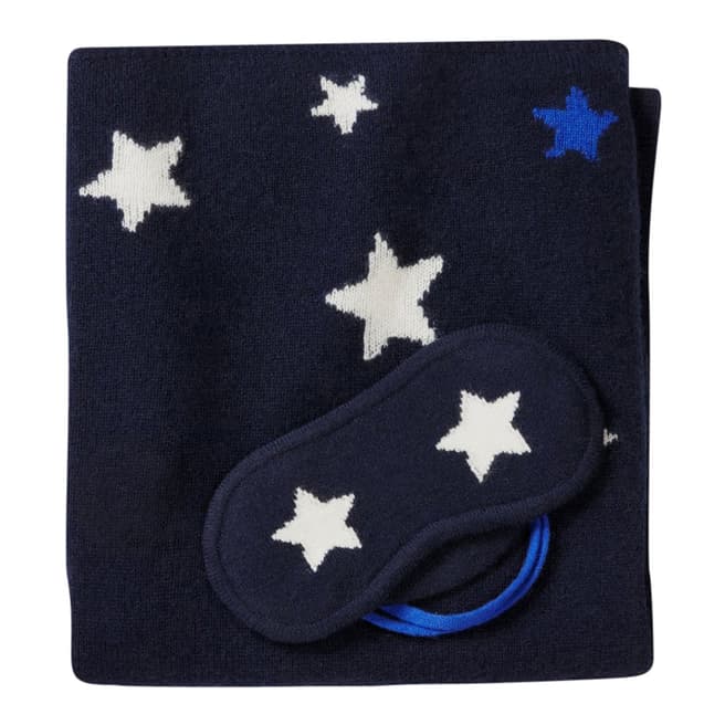 Pure Collection Navy Star Cashmere Travel Set