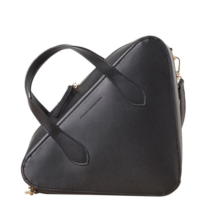 French Connection Black Recycled Traingle Crossbody