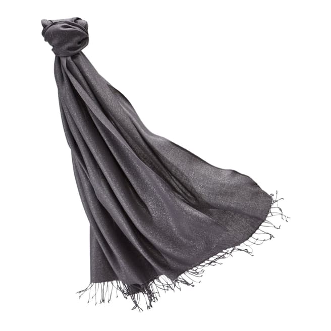 Pure Collection Charcoal Sparkle Pashmina Shawl