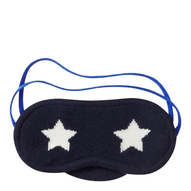Pure Collection Navy Star Cashmere Eyemask