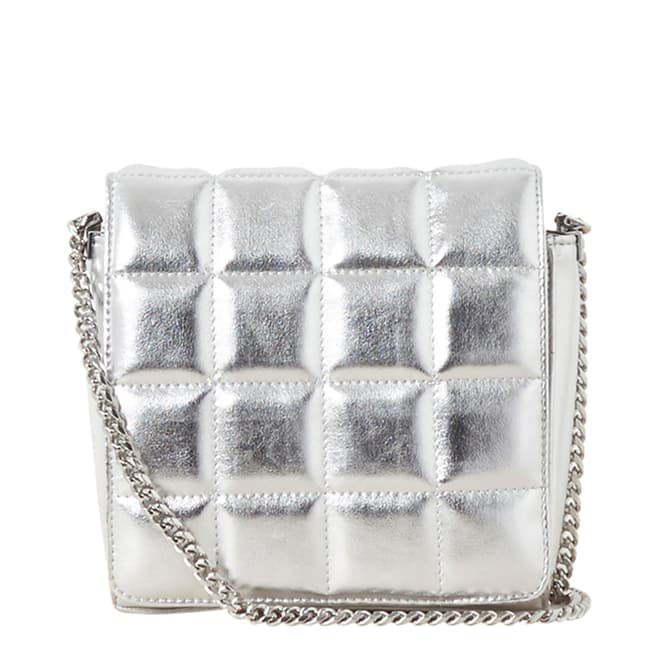 French Connection Silver Rae Mini Quilted Crossbody