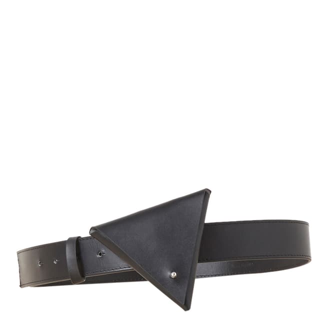 French Connection Black Uli Leather Purse Belt