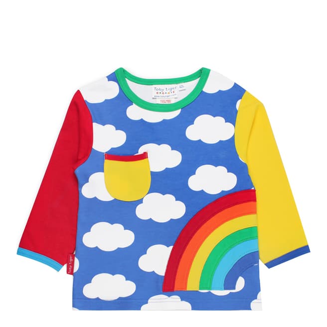 Toby Tiger Rainbow Applique T-Shirt