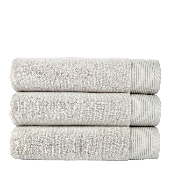 Christy Blossom Zero Twist Bath Towel, Silver