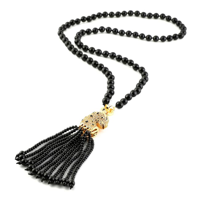 Amrita Singh Black/Gold Cougar Necklace