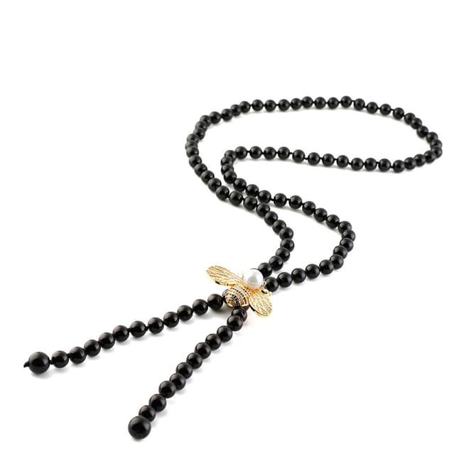 Amrita Singh Black/Gold Bee Necklace